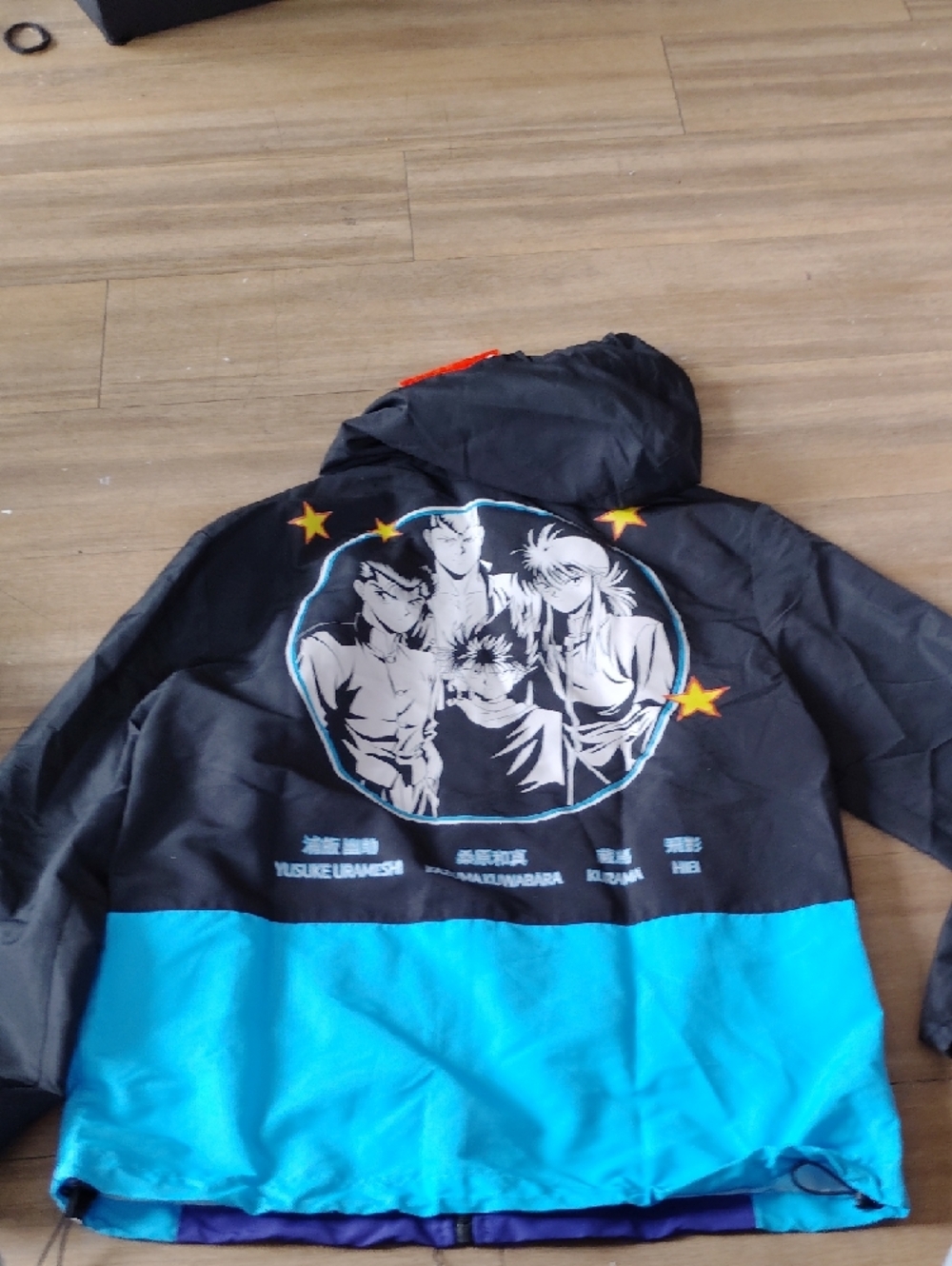 Anime Crunchyroll Atsuko Yu Yu Hakusho Size Medium Black Hooded Zip Jacket